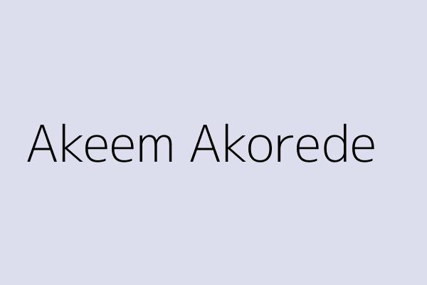 Akeem Akorede 